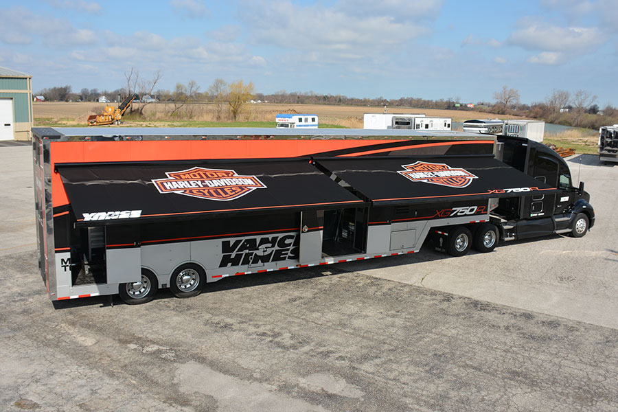 full sized semi race car truck and trailers for sale